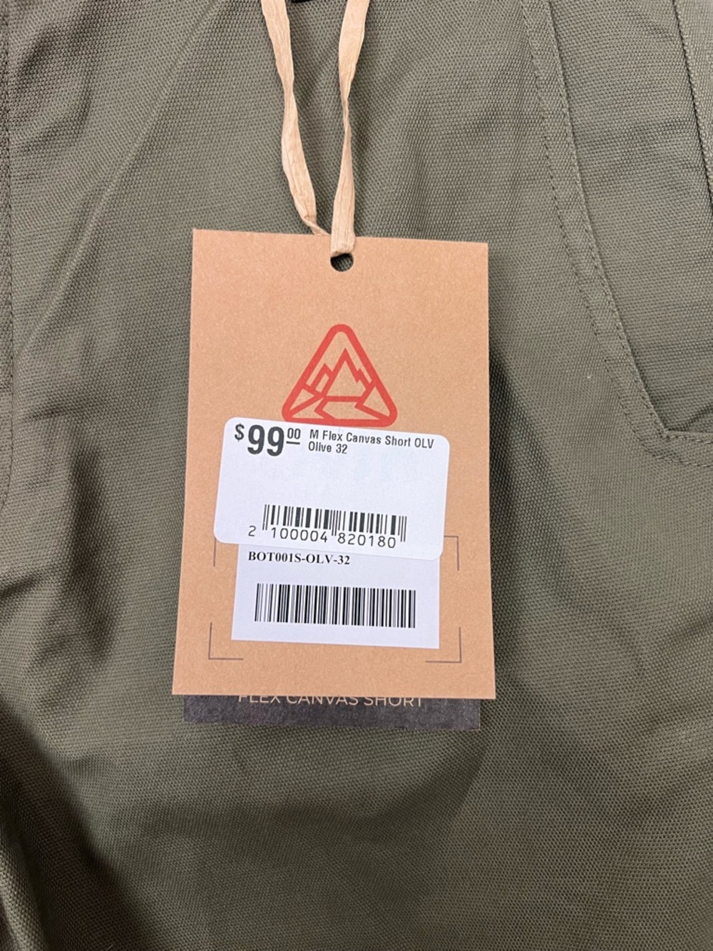 NWT Livsn Flex Canvas Shorts Olive Green Men's Size 32 Waist zq - Picture 3 of 6